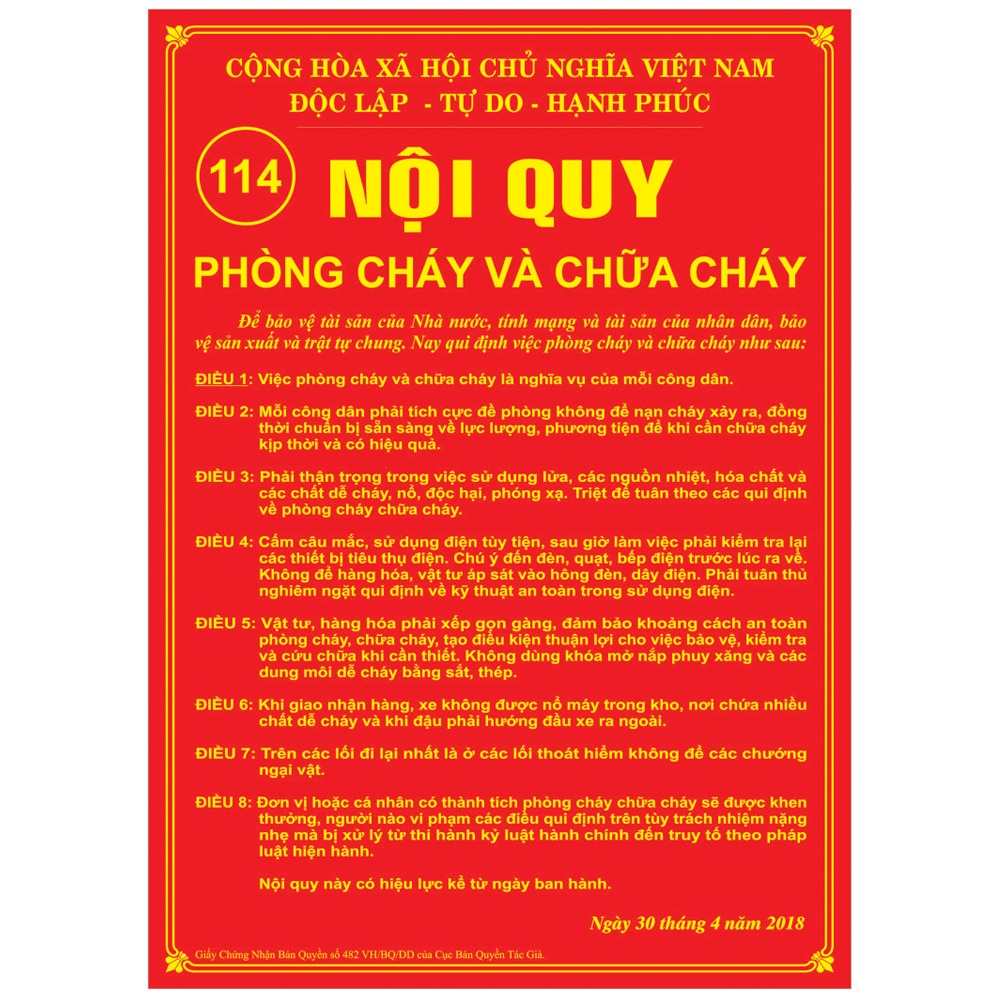 Bảng nội quy phòng cháy chữa cháy gồm những gì? Mẫu nội quy phòng cháy chữa cháy được ưa chuộng nhất!